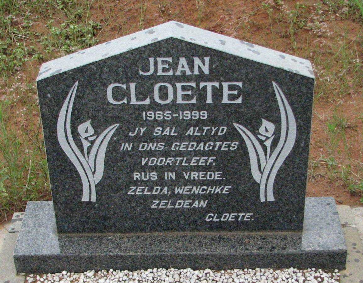 CLOETE Jean 1965-1999