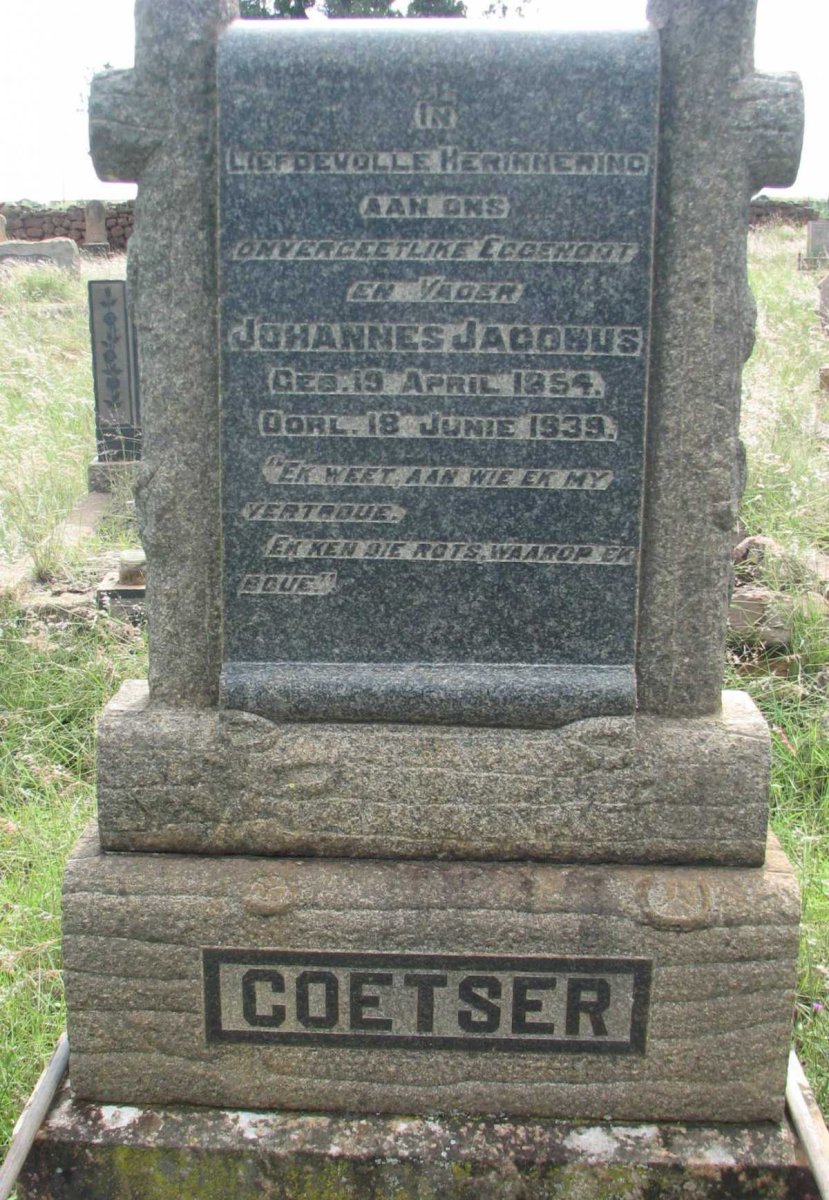 COETSER Johannes Jacobus 1854-1939
