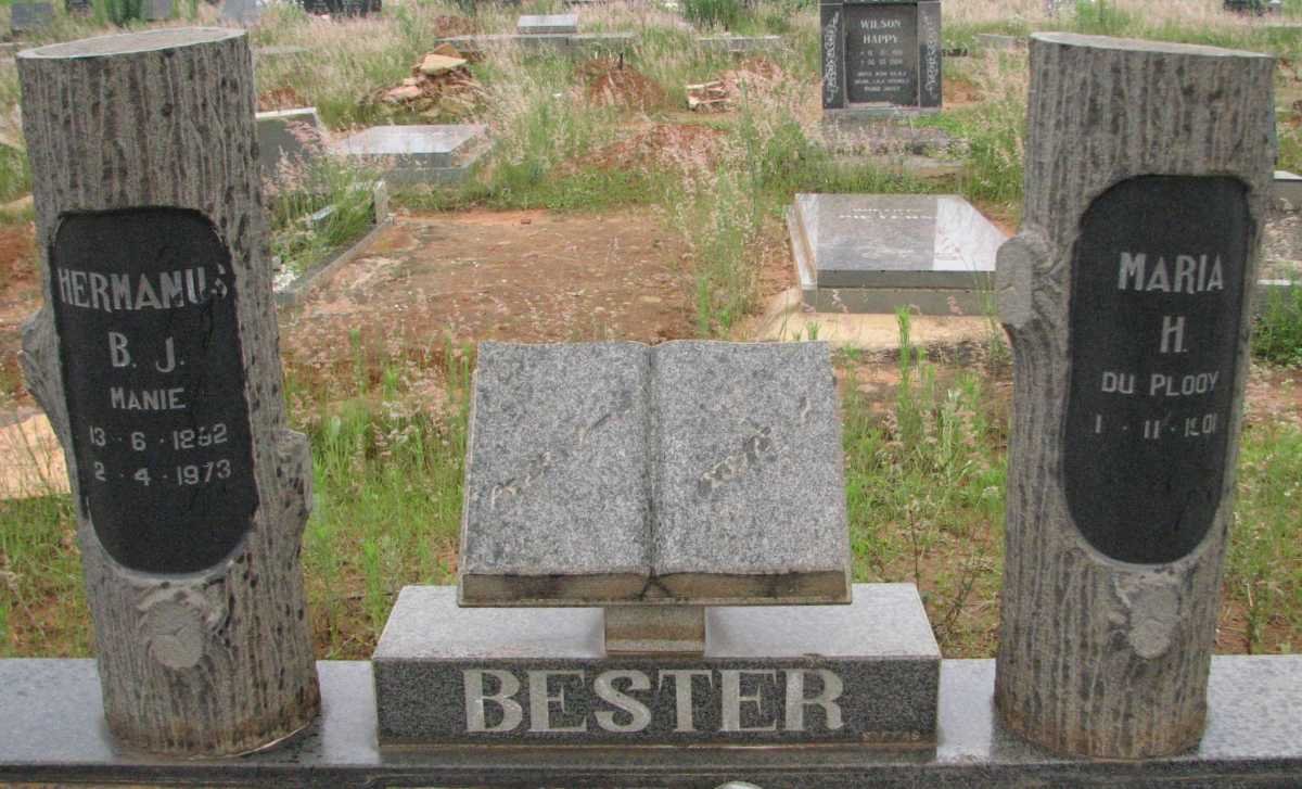 BESTER Hermanus B.J. 1892-1973 &amp; Maria H. DU PLOOY 190?-