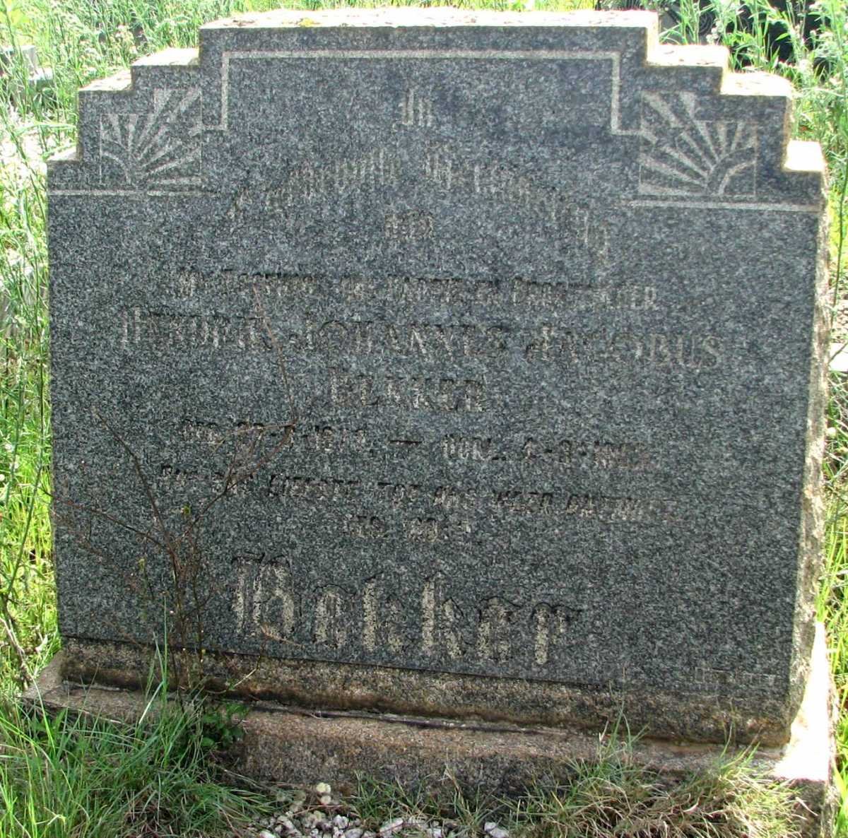 BEKKER Hendrik Johannes Jacobus