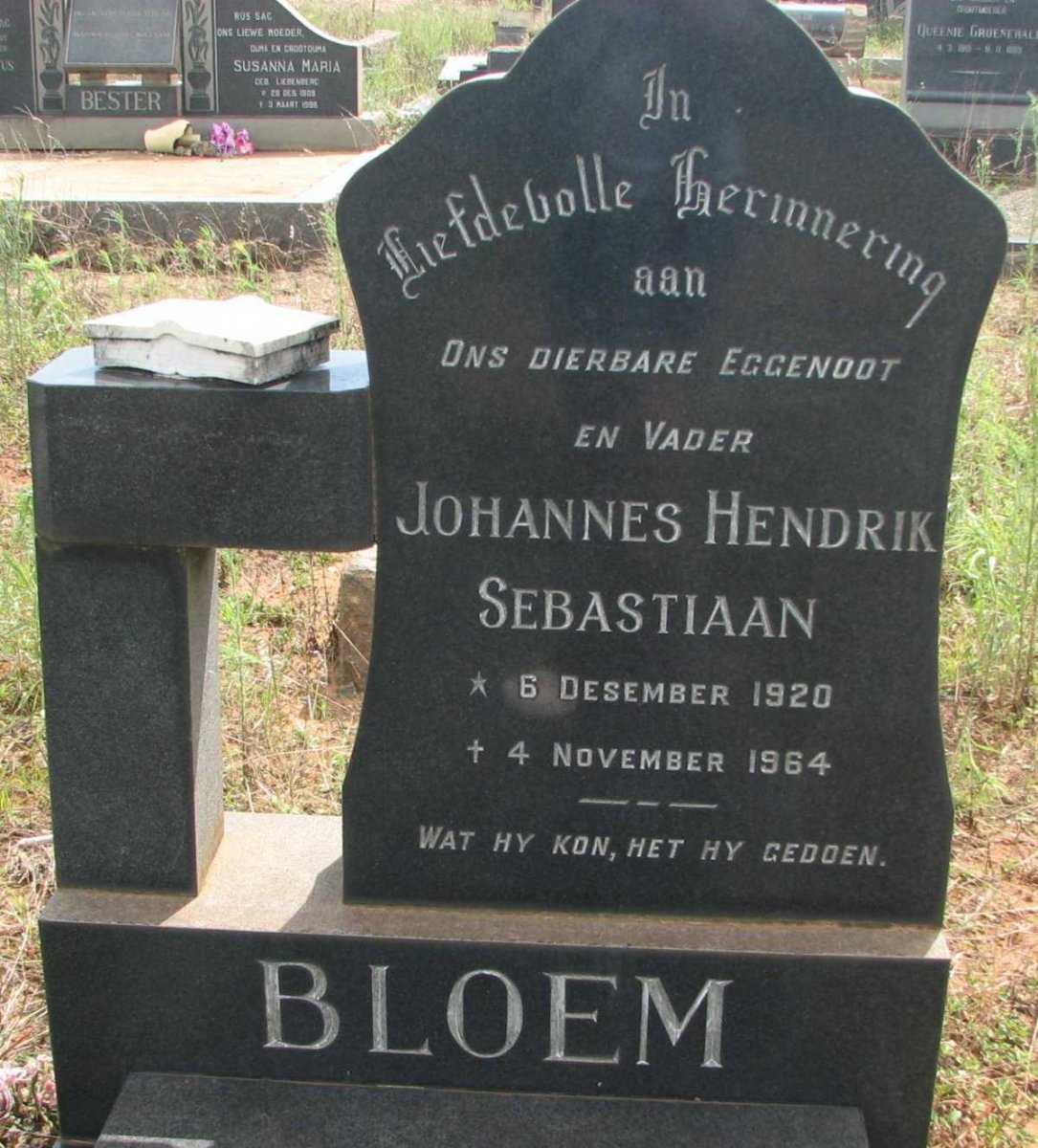 BLOEM Johannes Hendrik Sebastiaan 1920-1964