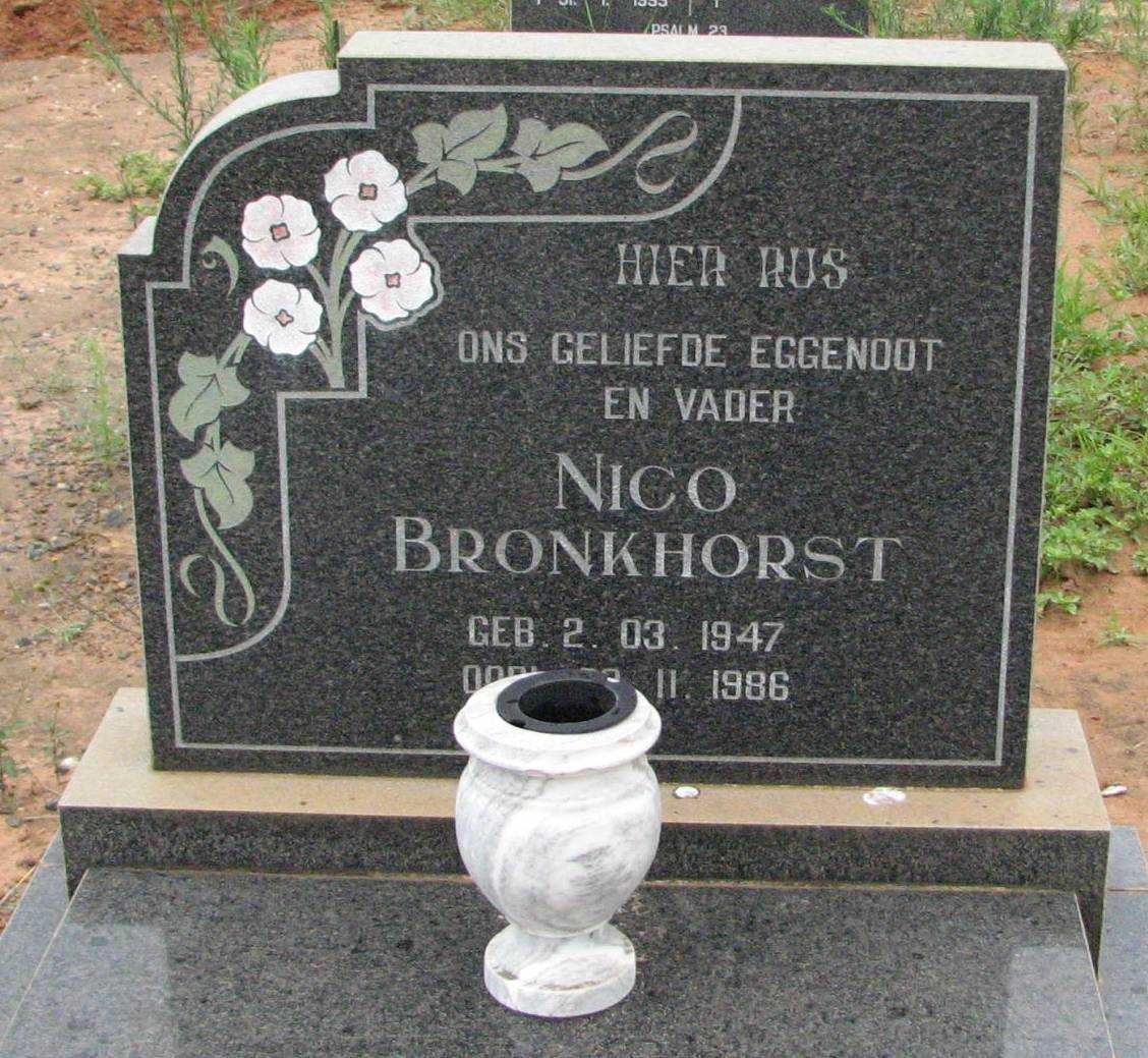 BRONKHORST Nico 1947-1986