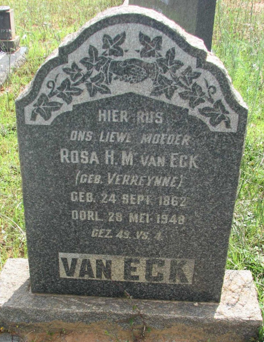 ECK Rosa H.M., van nee VERREYNNE 1862-1948