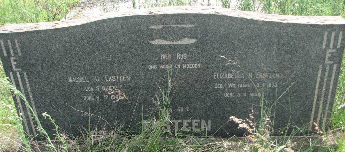 EKSTEEN Machiel C. 1872-1945 &amp; Elizabetha H. WOLFAARDT 1875-1969