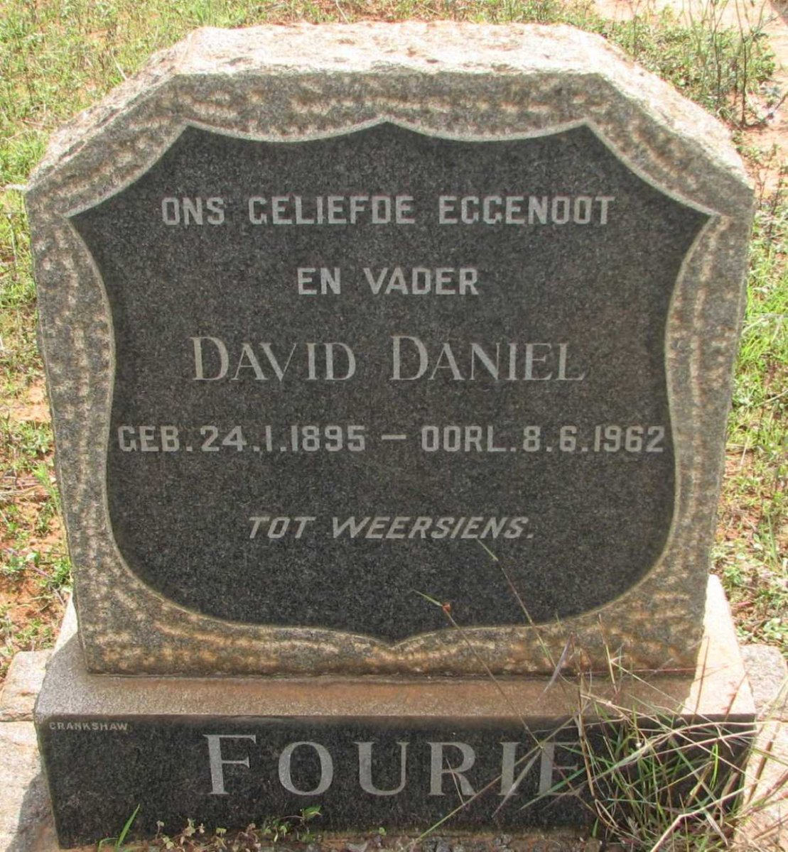 FOURIE David Daniel 1895-1962
