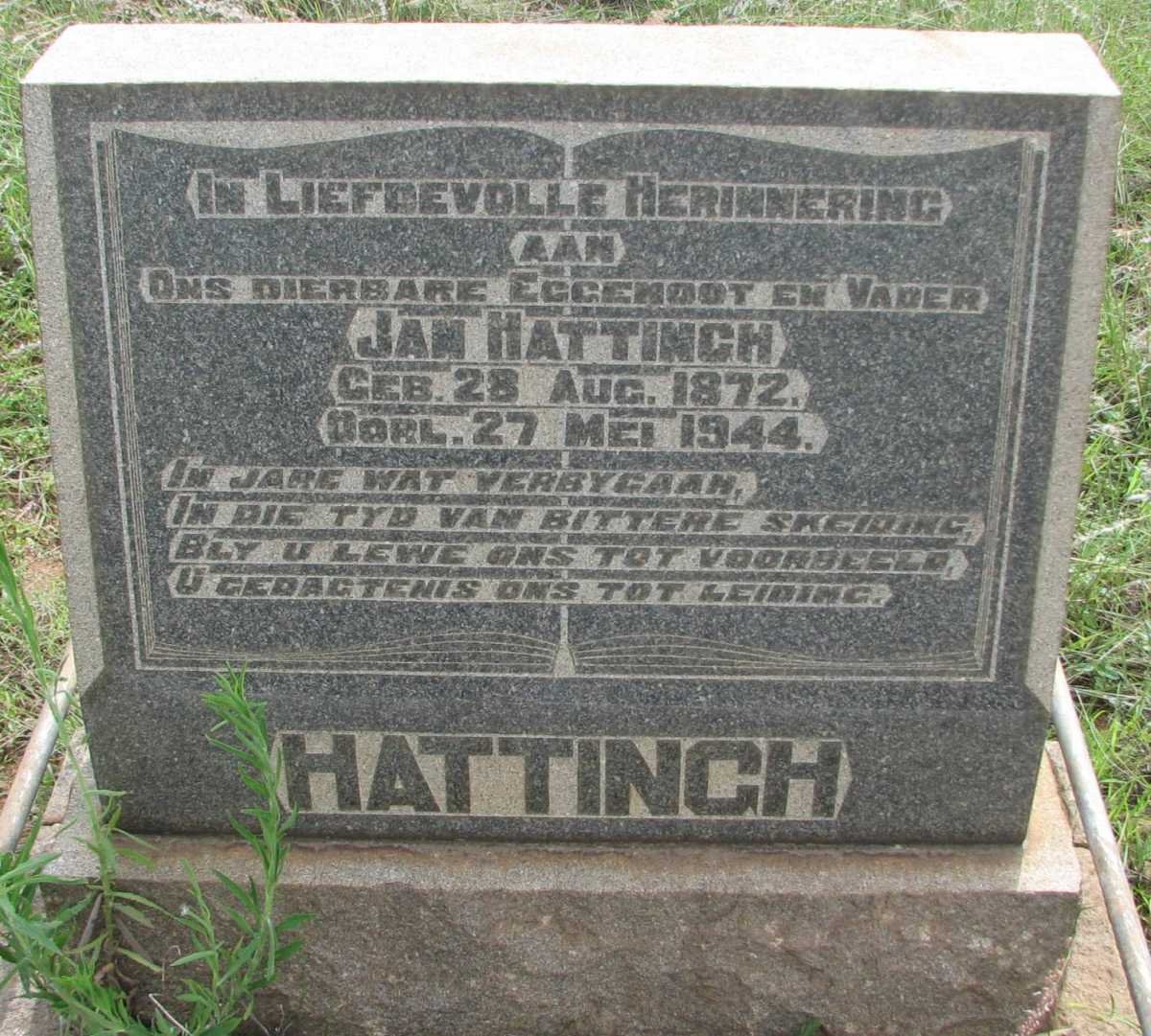 HATTINGH Jan 1872-1944
