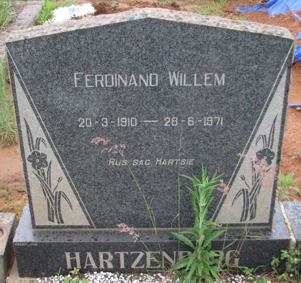 HARTZENBERG Ferdinand Willem 1910-1971