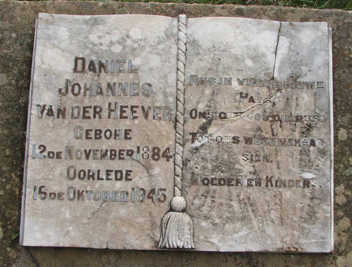 HEEVER Daniel Johannes, van der 1884-1945