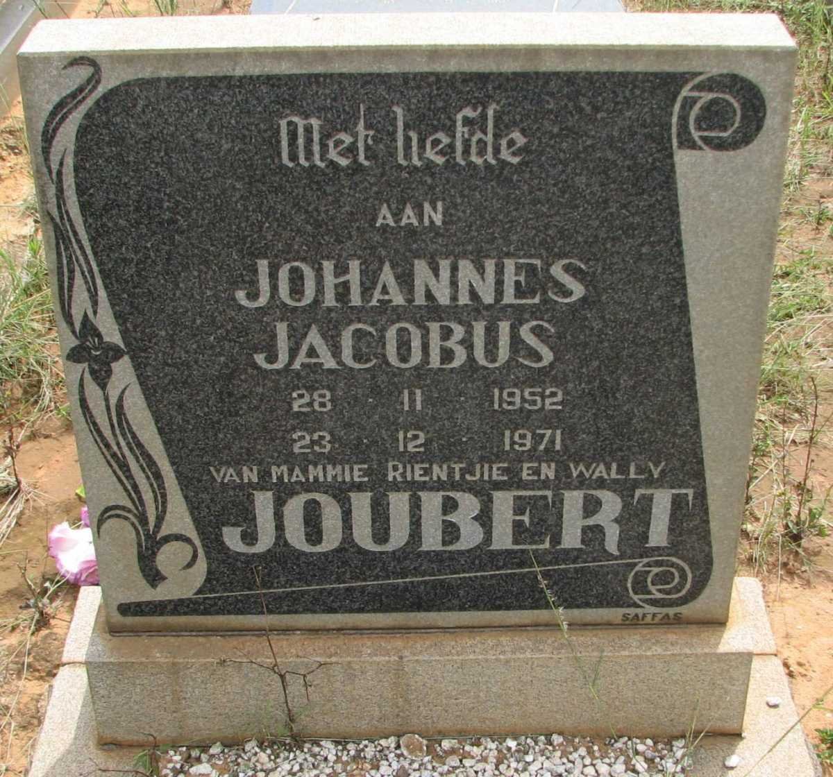 JOUBERT Johannes Jacobus 1952-1971