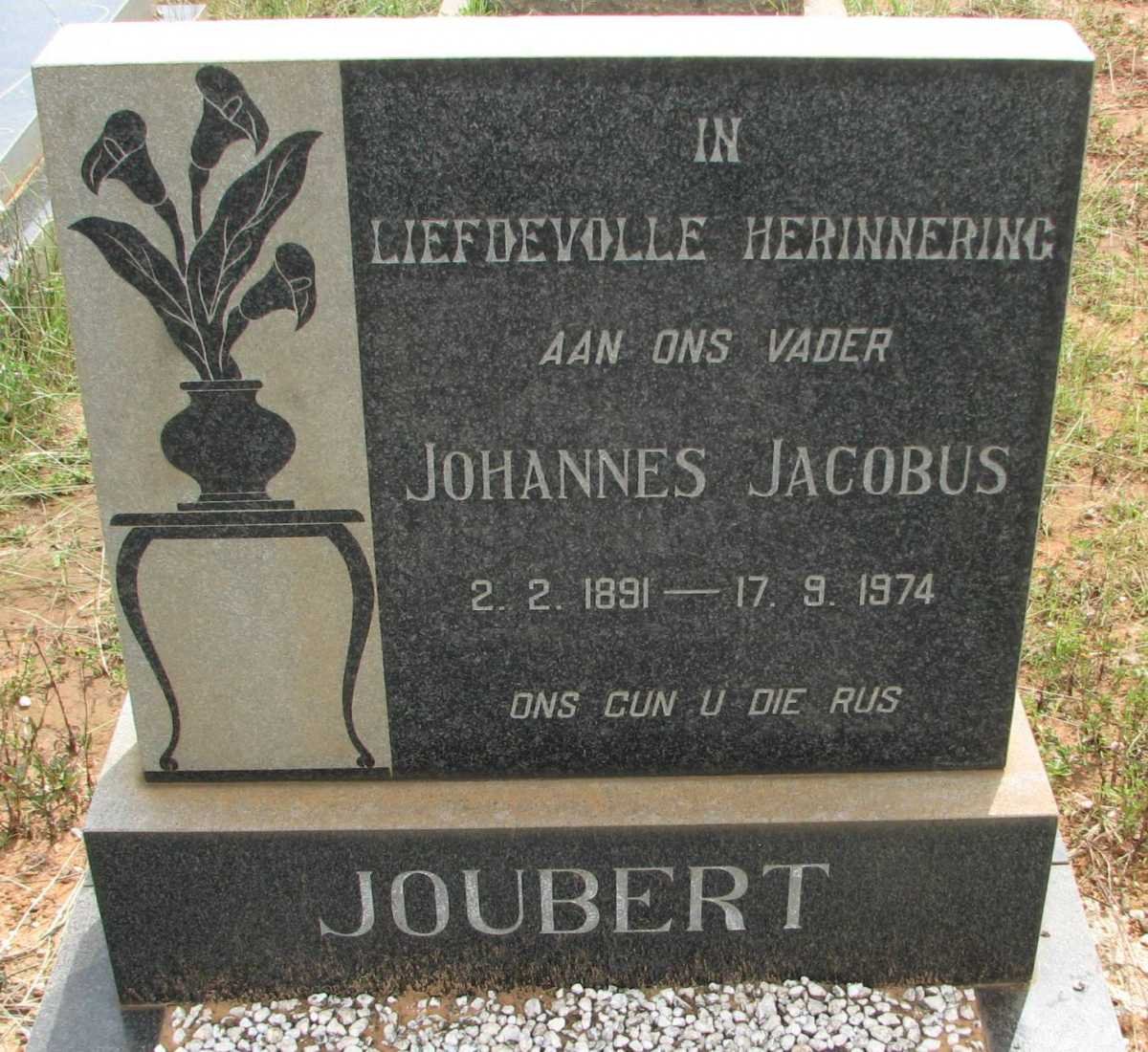 JOUBERT Johannes Jacobus 1891-1974