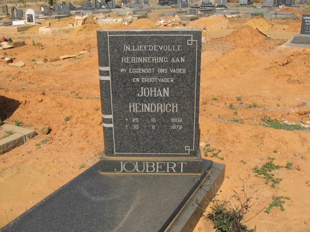 JOUBERT Johan Heindrich 1902-1972