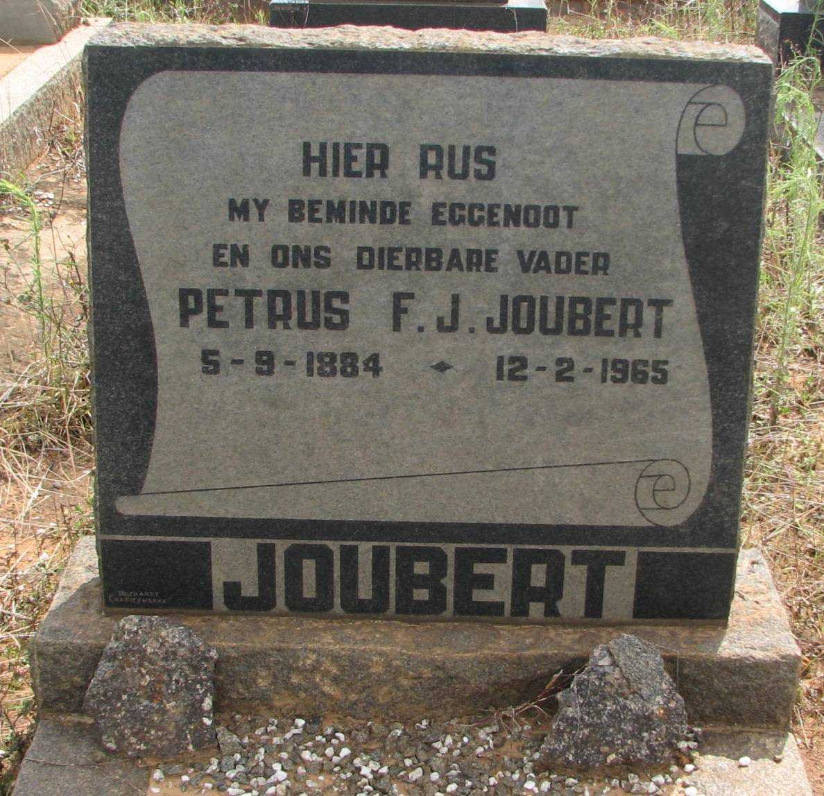 JOUBERT Petrus F.J. 1884-1965