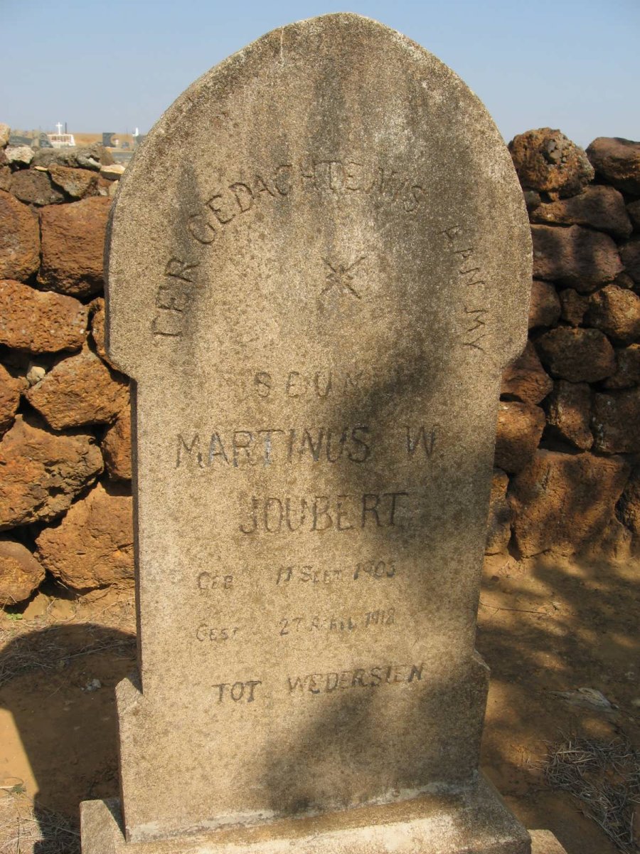 JOUBERT Martinus W. 1905-1918