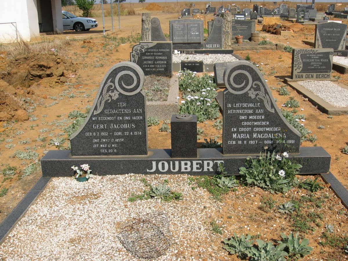 JOUBERT Gert Jacobus 1902-1974 &amp; Maria Magdalena 1907-1991