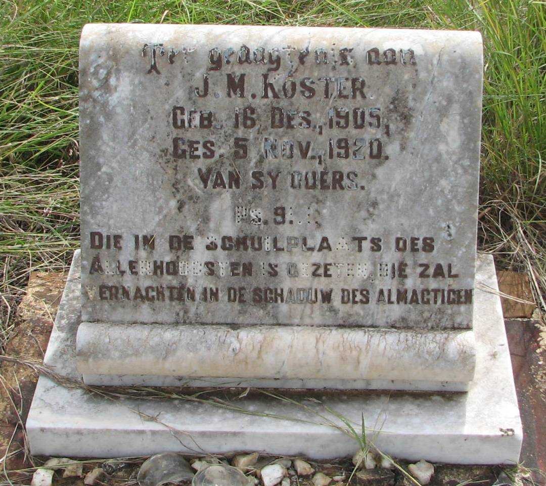 KOSTER J.M. 1905-1920