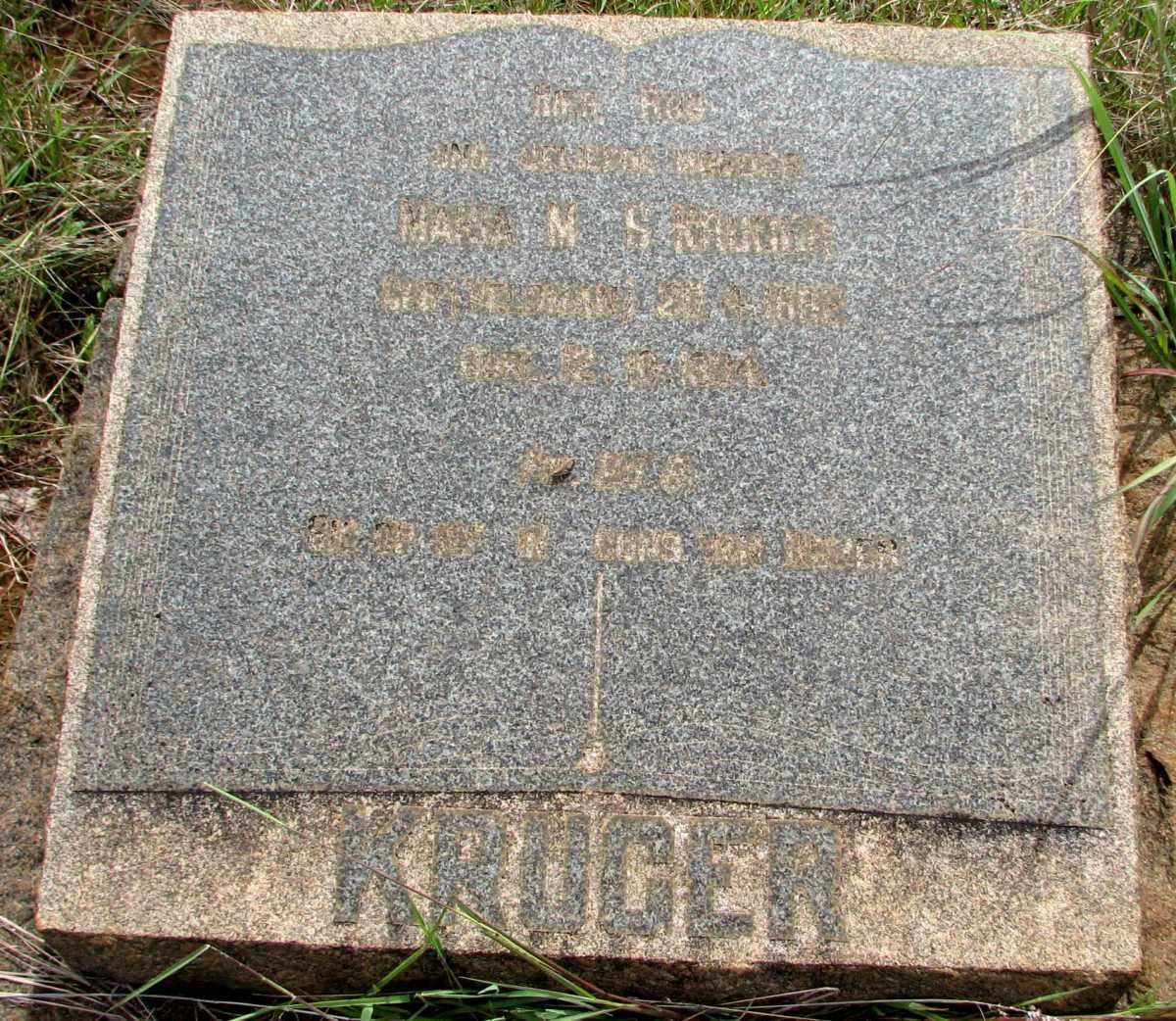 KRUGER Maria M.S. 188?-19?4