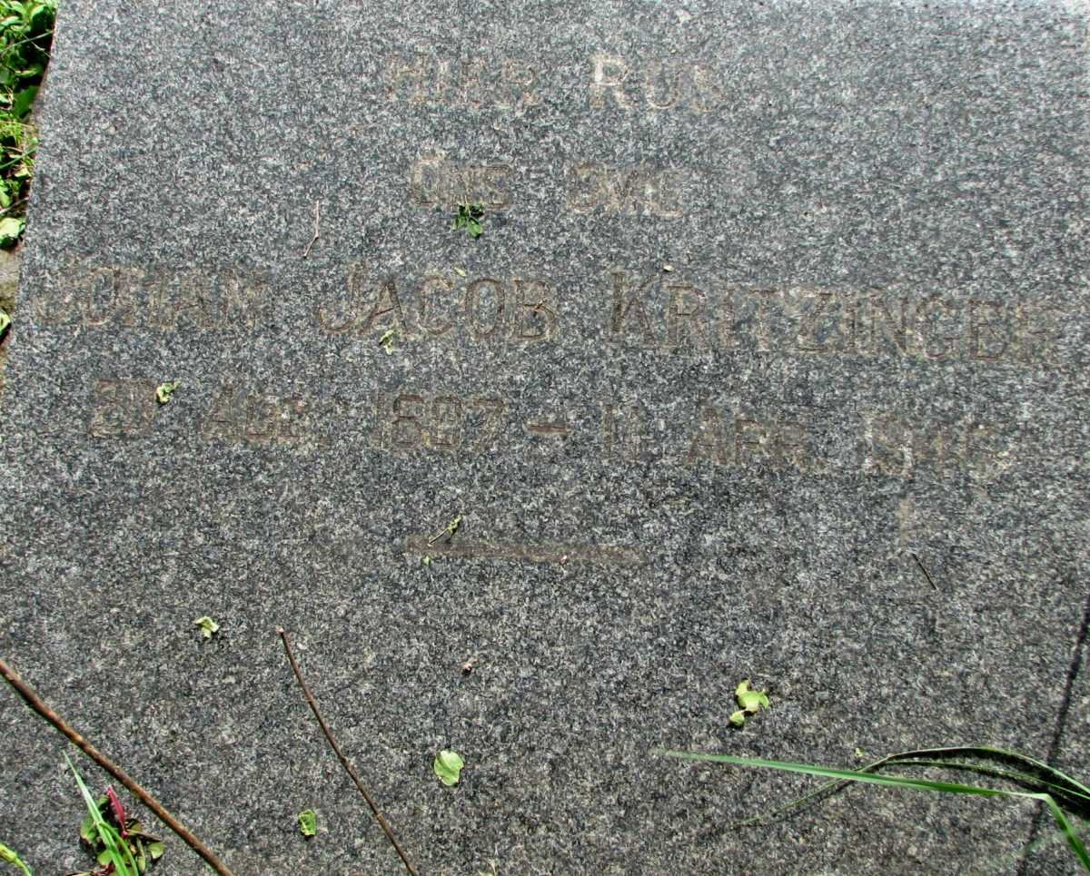 KRITZINGER ? Jacob 1887-19??