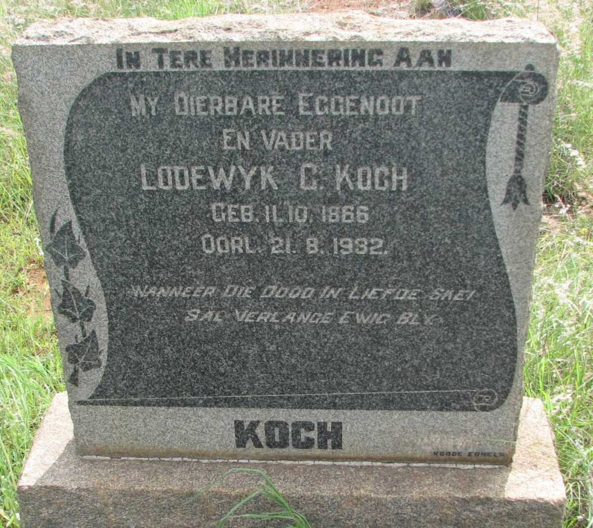 KOCH Lodewyk C. 1866-1932
