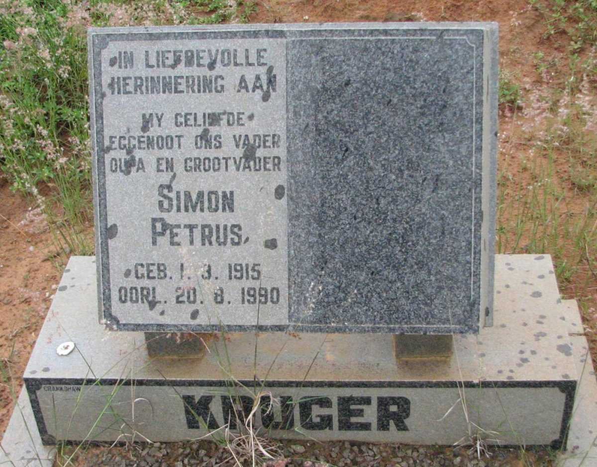 KRUGER Simon Petrus 1915-1990