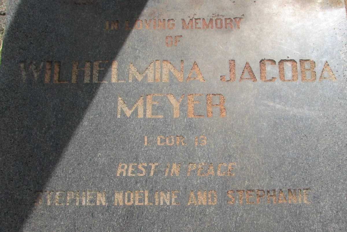 MEYER Wilhelmna Jacoba