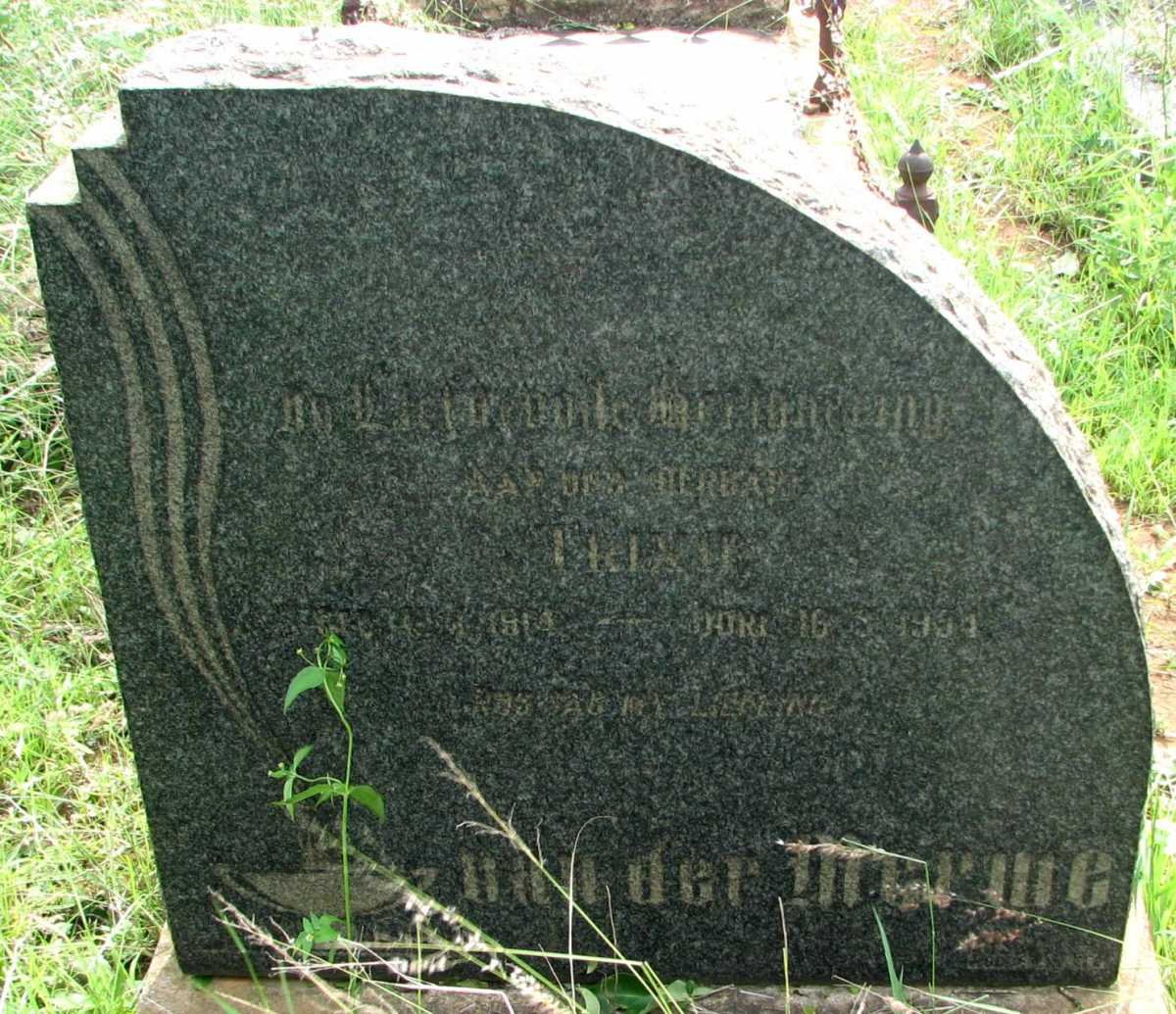 MERWE Trixy, van der 1914-1954