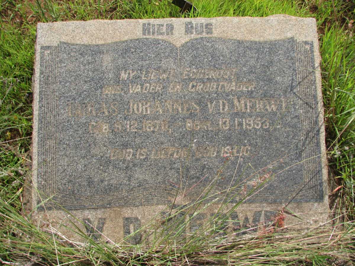 MERWE Tubas Johannes, v.d. 18??-1953