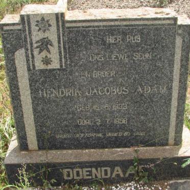ODENDAAL Hendrik Jacobus Adam 1933-1958