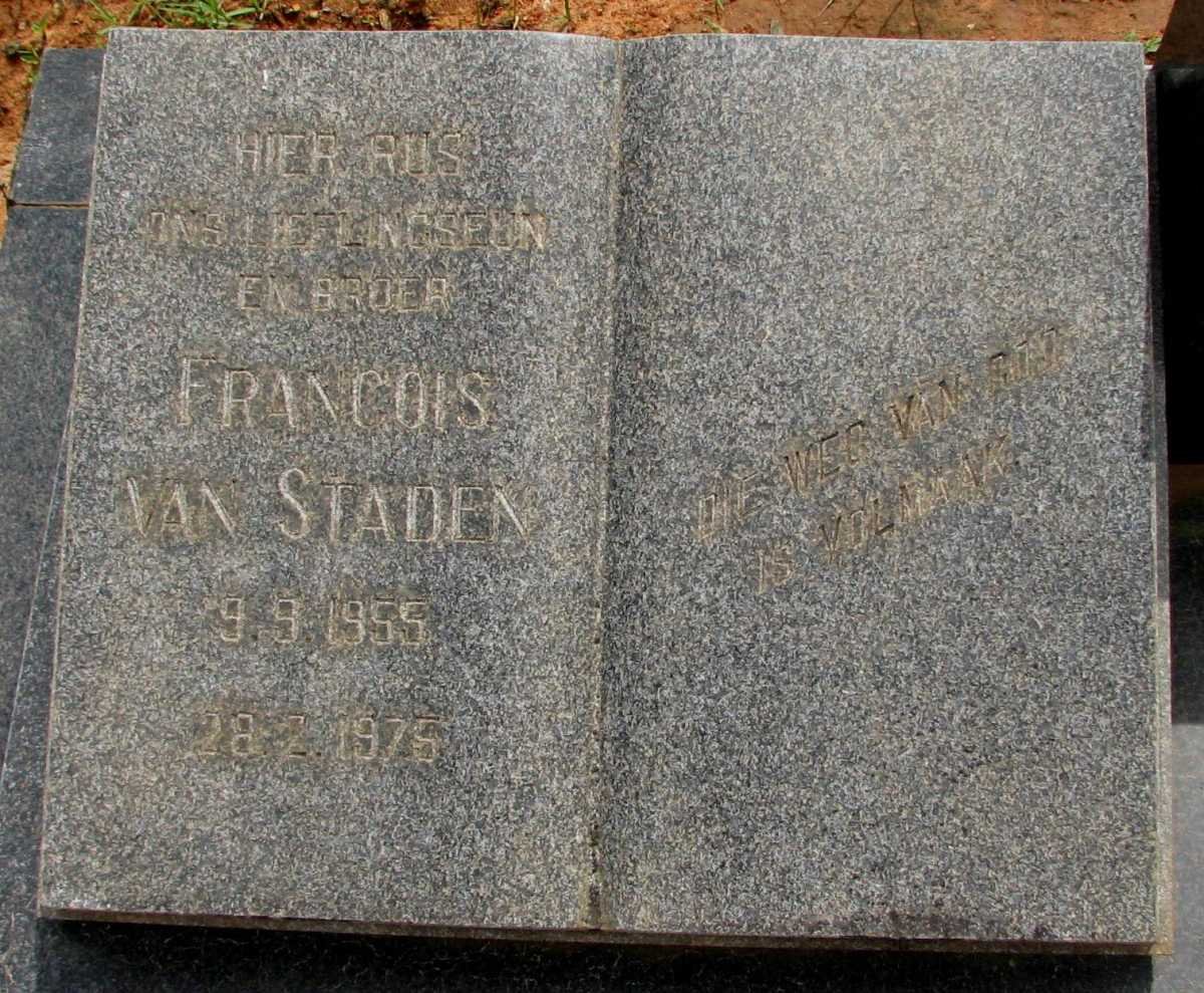 STADEN Francois, van 1955-1975
