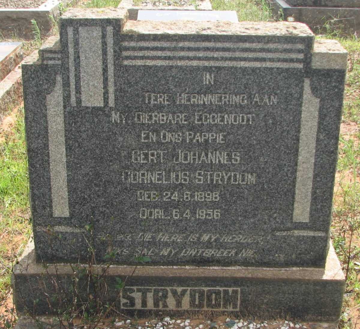 STRYDOM Gert Johannes Cornelius 1898-1956