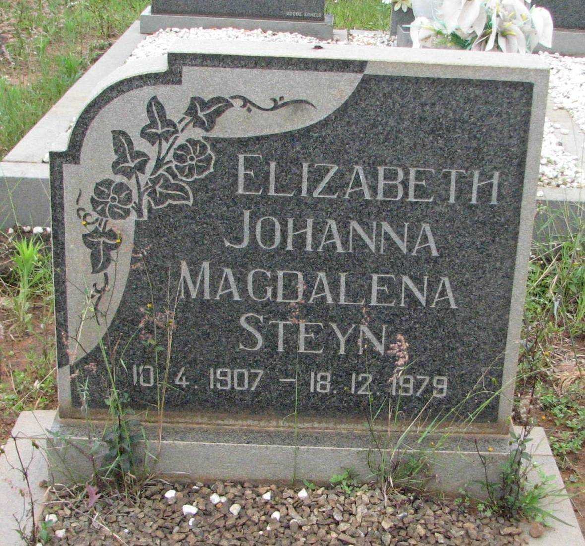 STEYN Elizabeth Johanna Magdalena 1907-1979