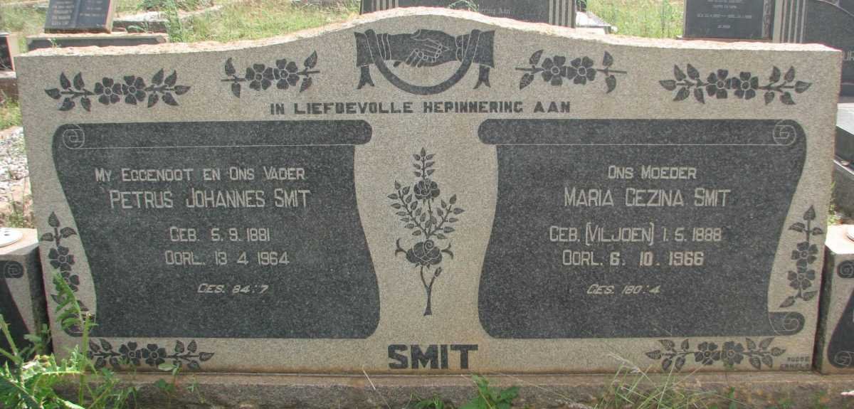 SMIT Petrus Johannes 1881-1964 &amp; Maria Gezina VILJOEN 1888-1966