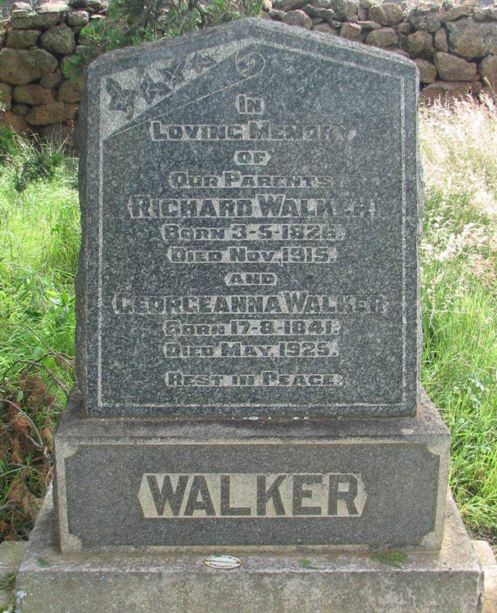 WALKER Richard 1826-1915 &amp; Georgeanna 1841-1925
