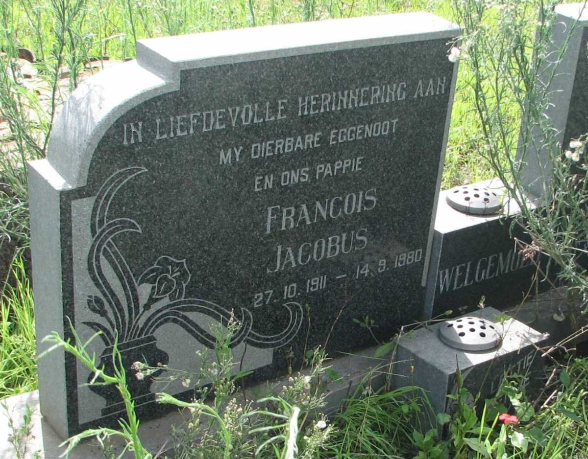 WELGEMOED Francois Jacobus 1911-1980
