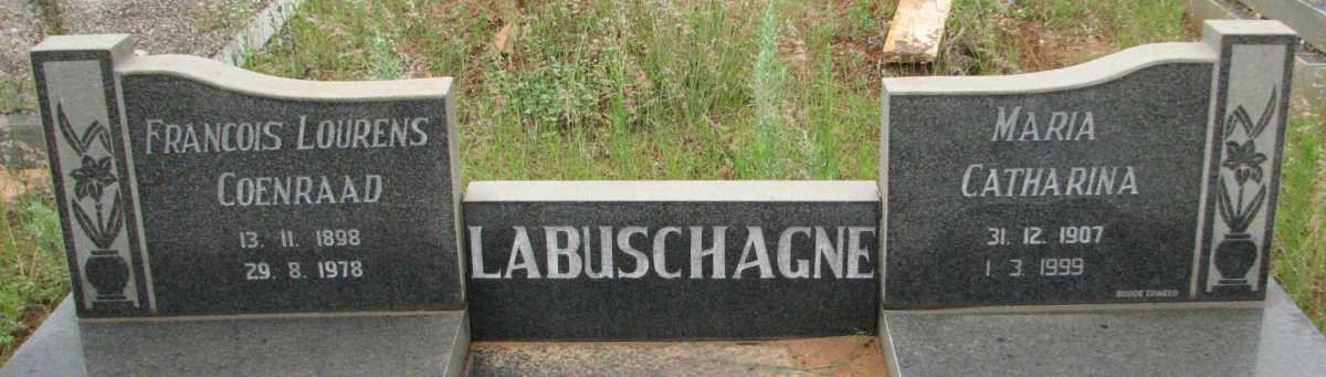 LABUSCHAGNE Francois Lourens Coenraad 1898-1978 &amp; Maria Catharina 1907-1999