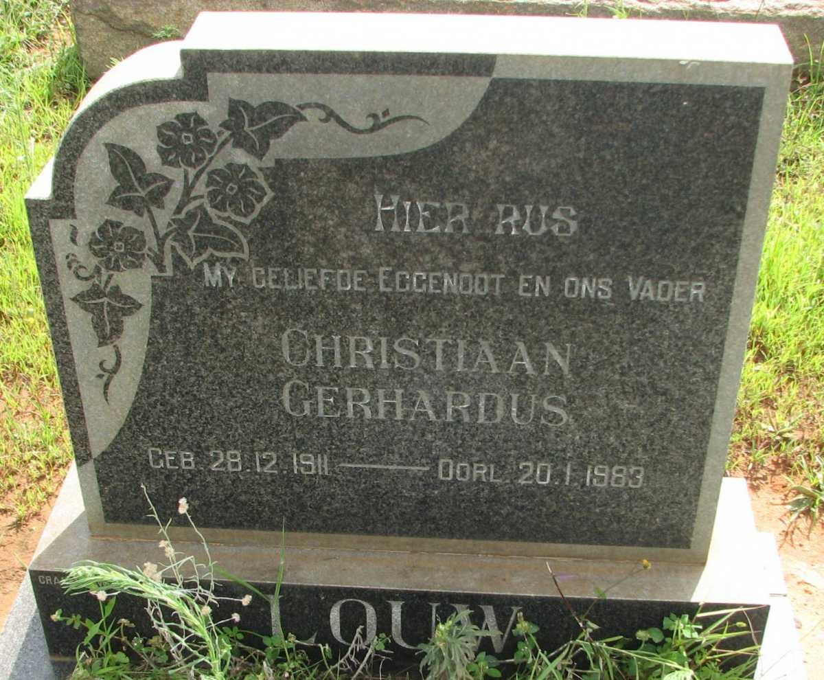 LOUW Christiaan Gerhardus 1911-1983