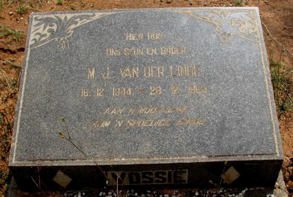 LINDE M.J., van der 1944-196?