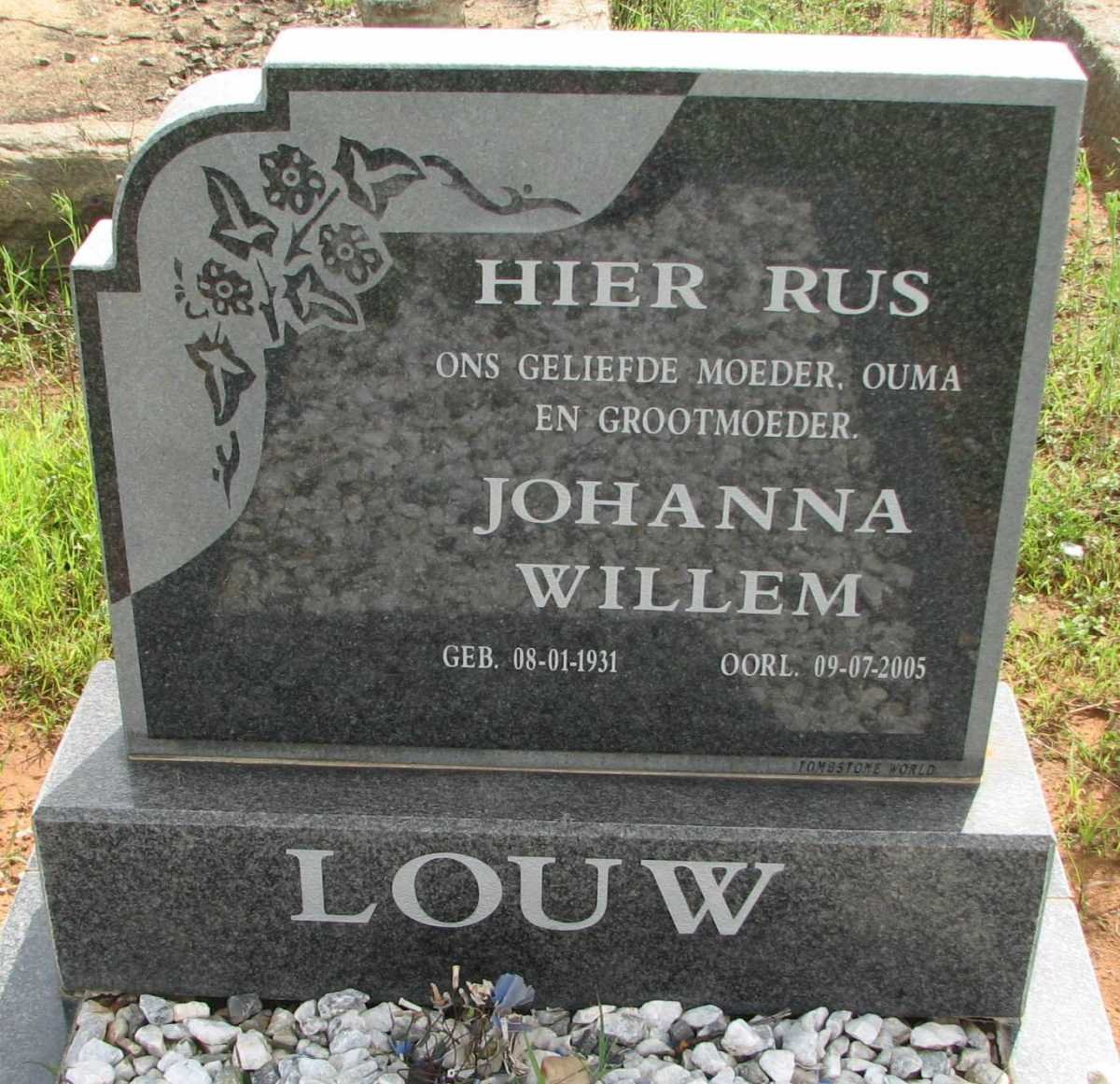 LOUW Johanna Willem 1931-2005