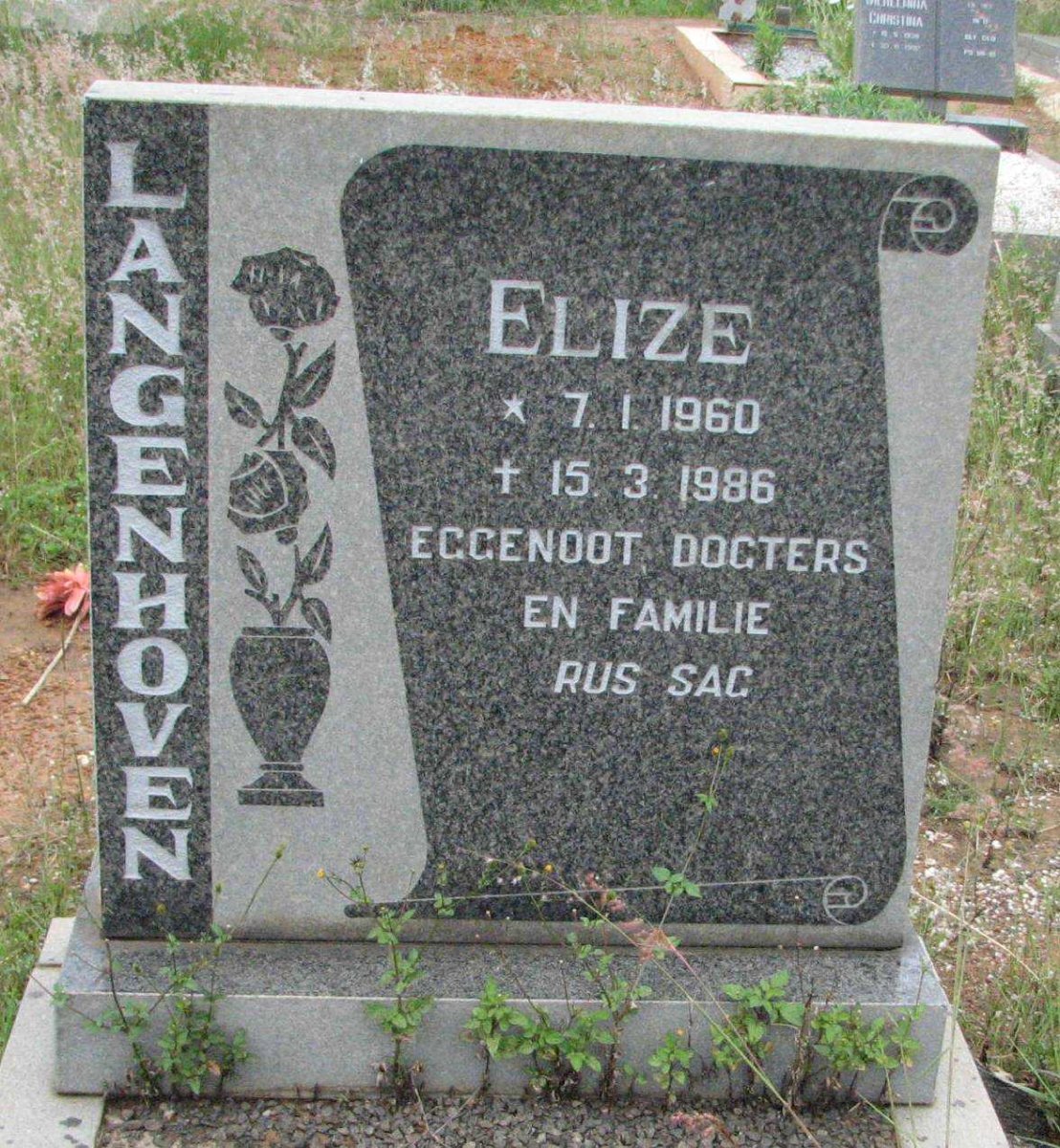 LANGENHOVEN Elize 1960-1986
