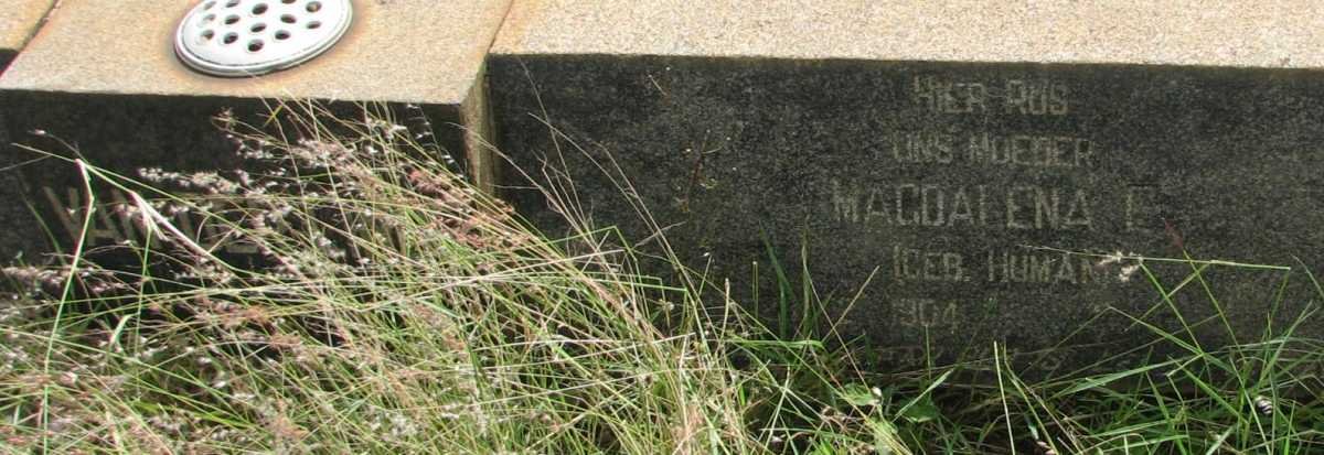 LINDE Magdalena, van der nee HUMAN 1904-