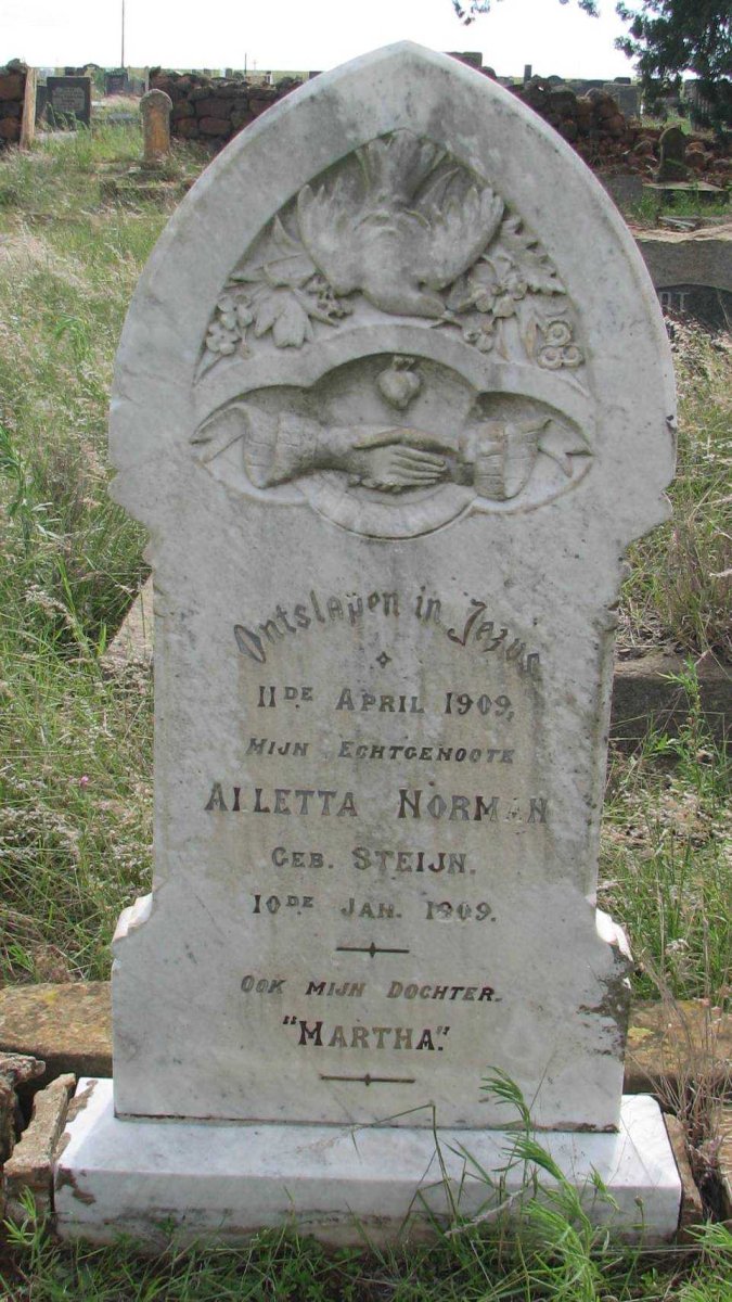 NORMAN Alletta nee STEIJN -1909 :: Norman Martha -1909