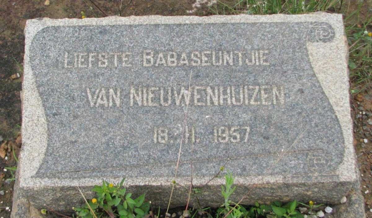 NIEUWENHUIZEN Baby, van -1957