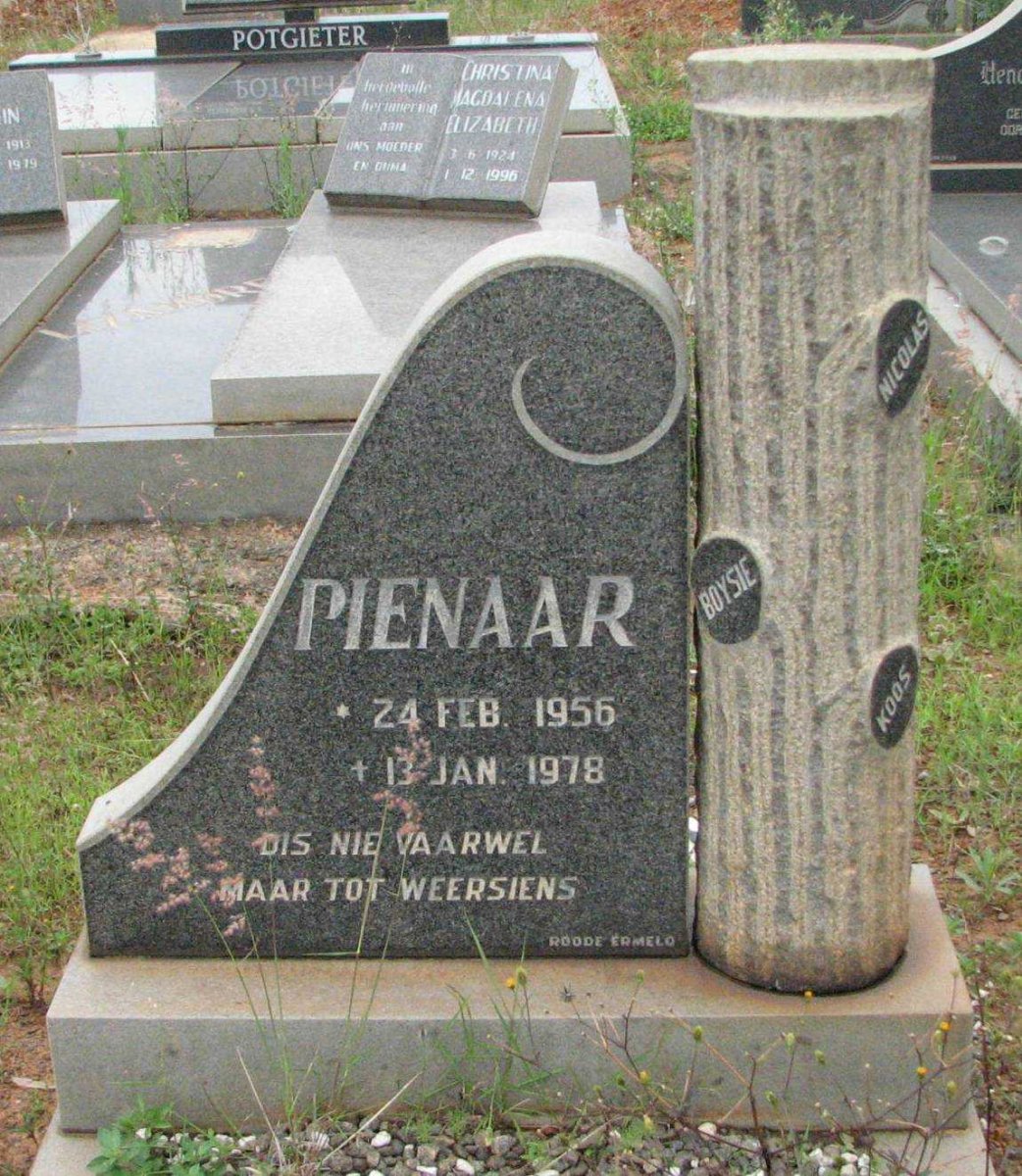 PIENAAR Boysie Nicolas Koos 1956-1978