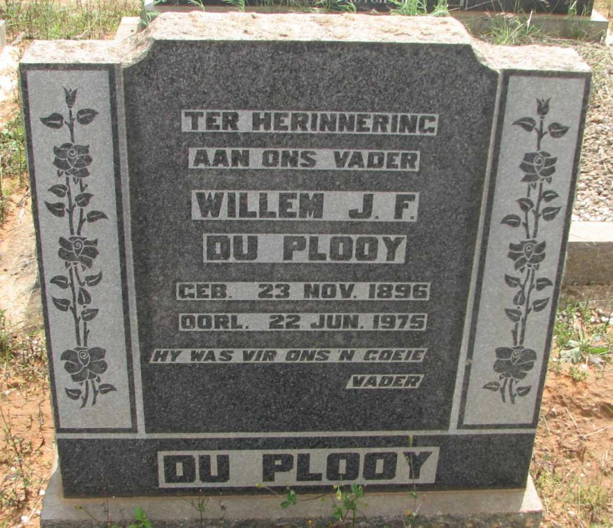 PLOOY Willem J.F., du 1896-1975