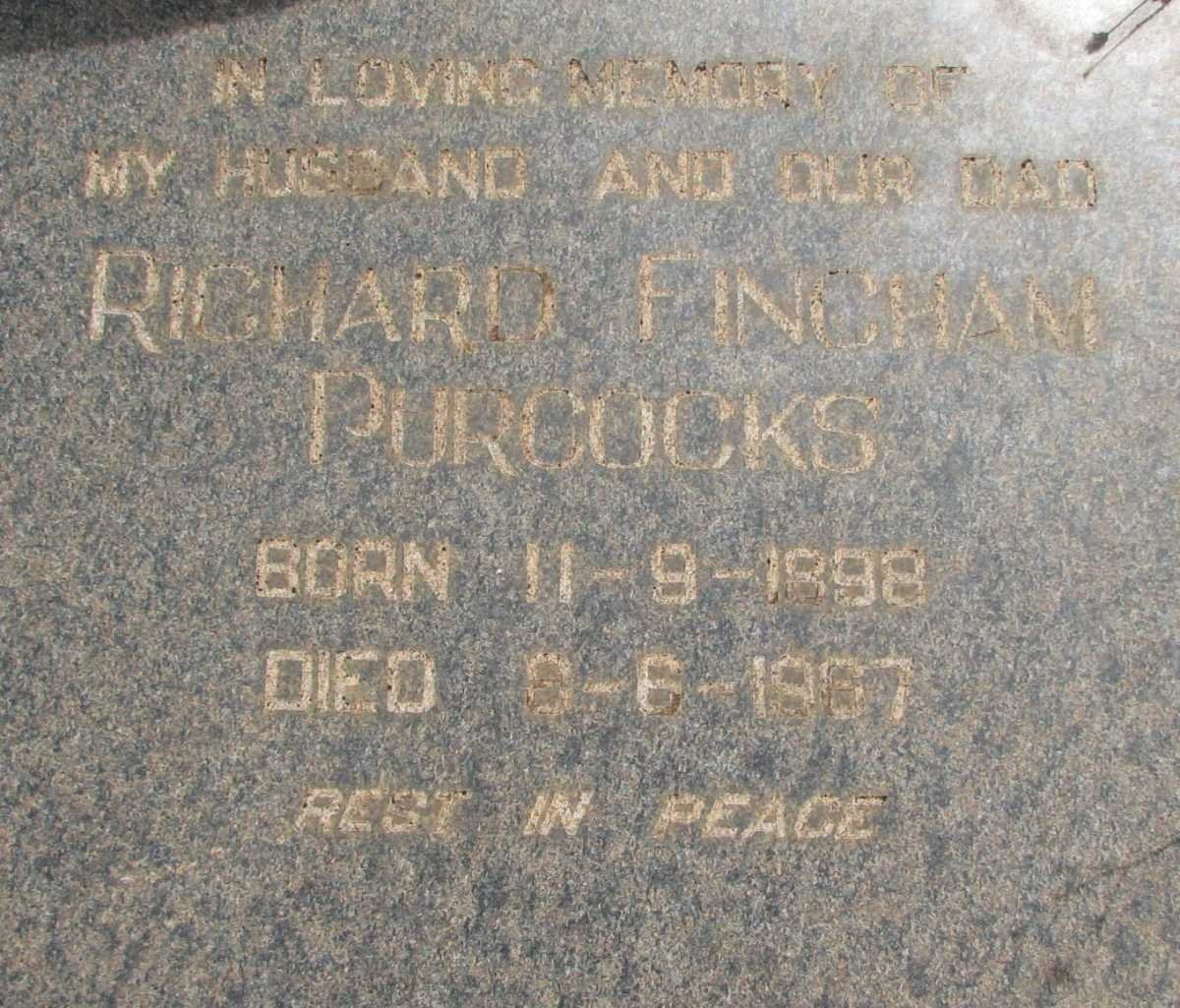 PURCOCKS Richard Fincham 1898-1987