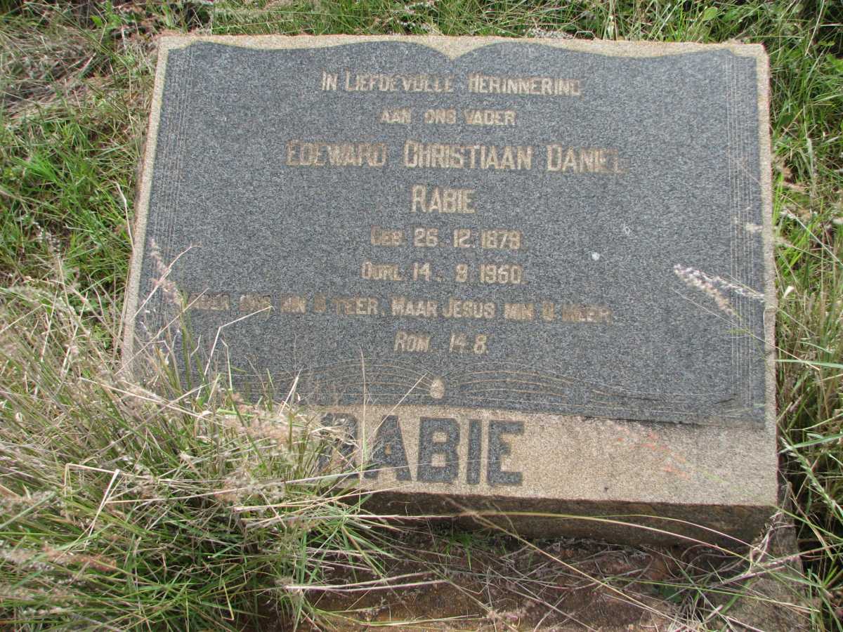RABIE Edeward Christiaan Daniel 1878-1960