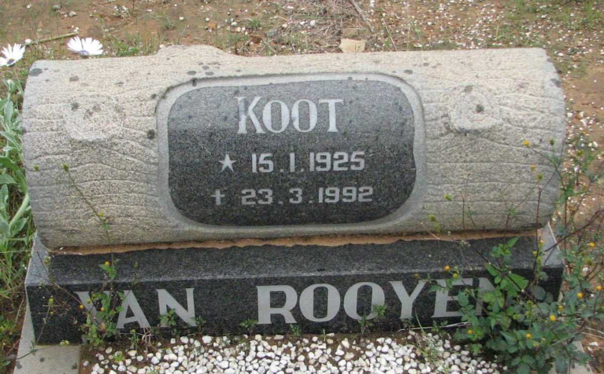 ROOYEN Koot, van 1925-1992
