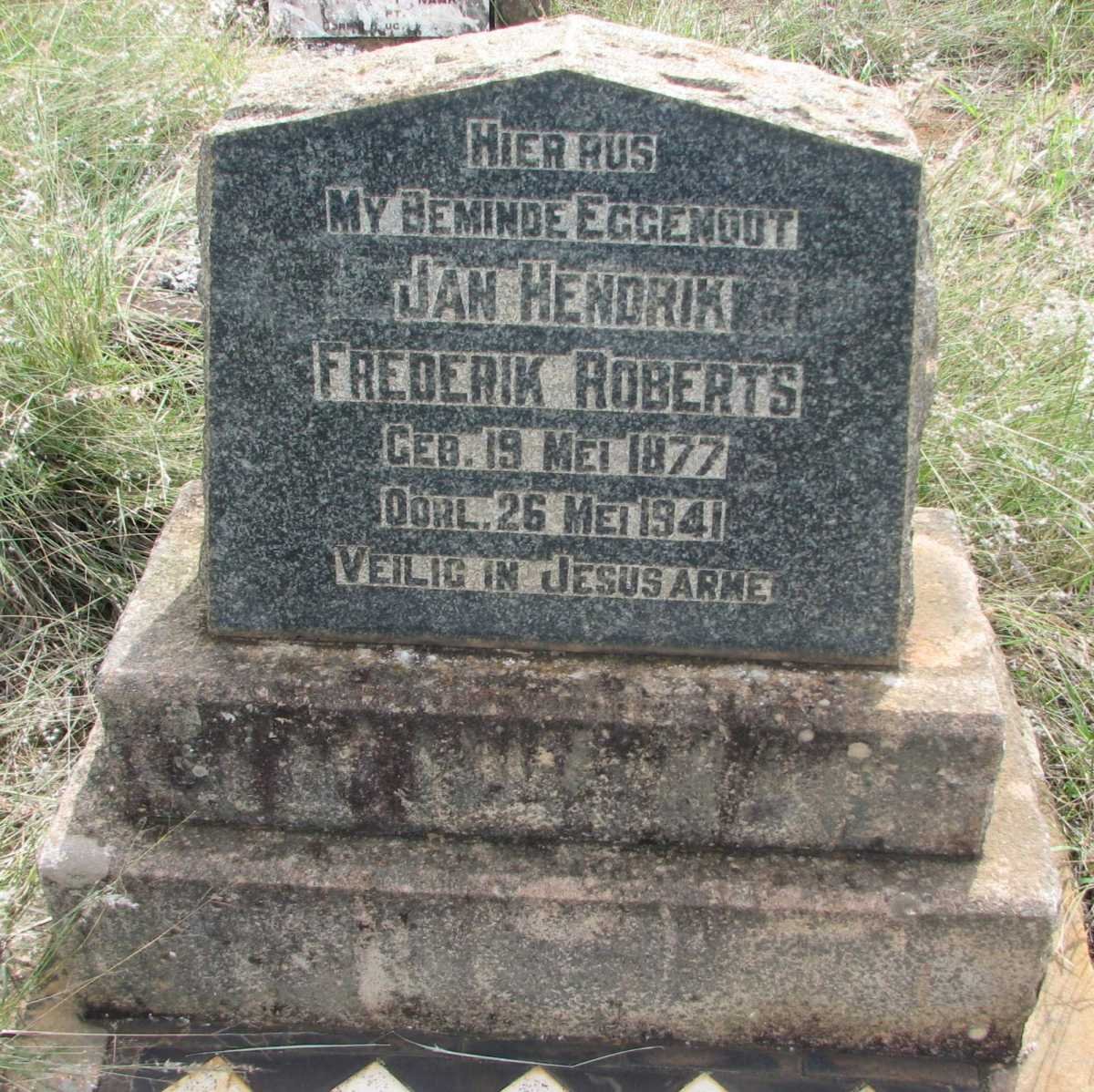 ROBERTS Jan Hendrik Frederik 1877-1941