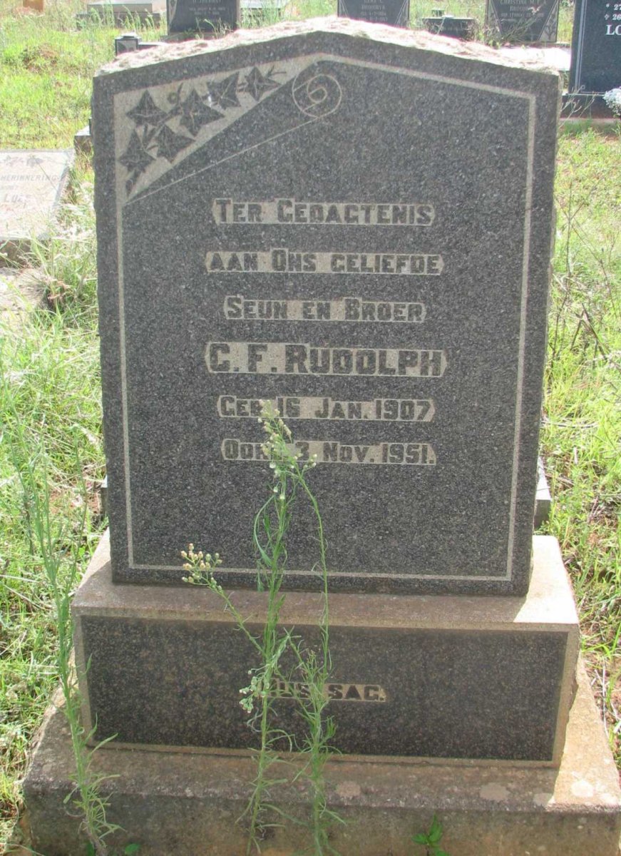 RUDOLPH C.F. 1907-1951