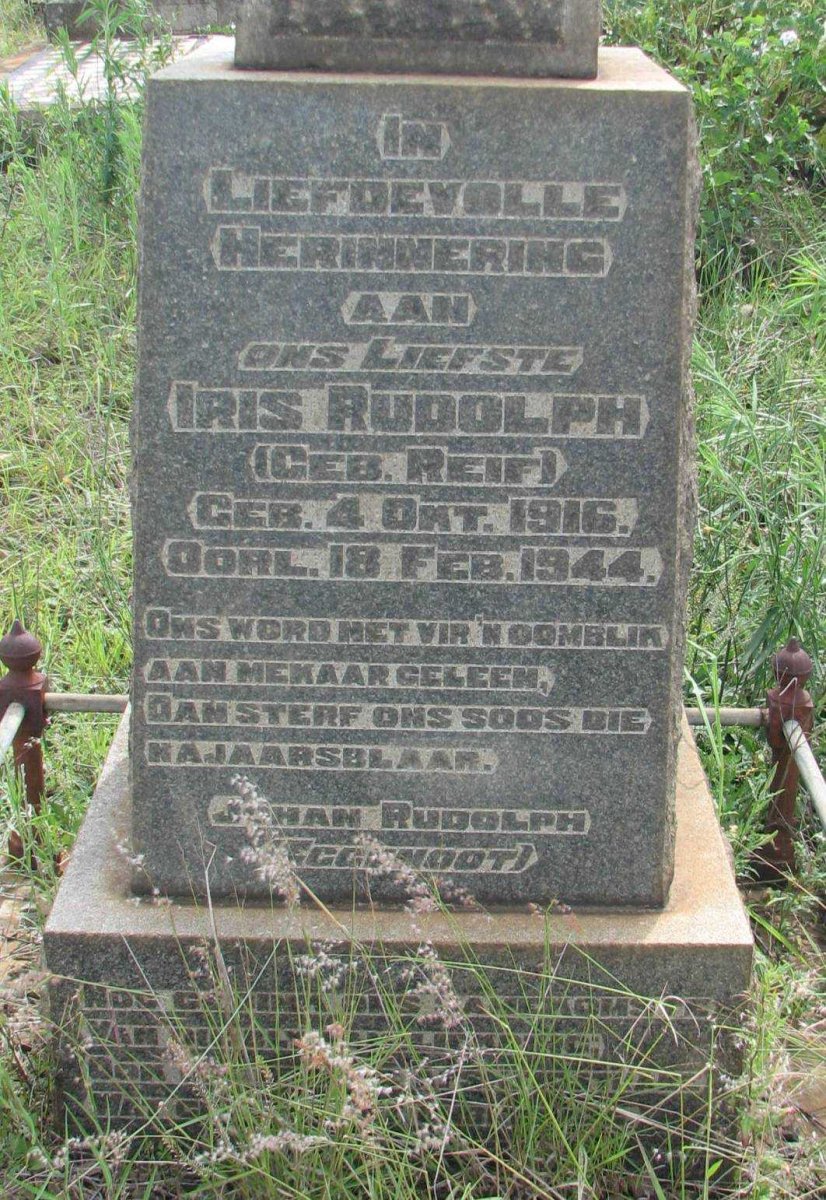 RUDOLPH Iris nee REIF 1916-1944
