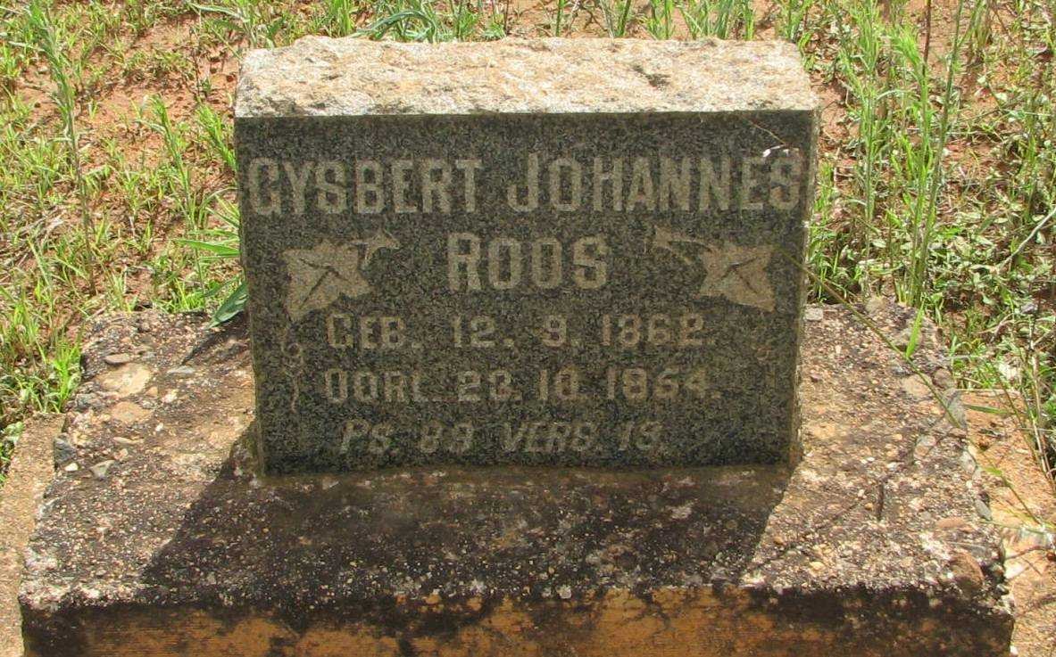 ROOS Gysbert Johannes 1862-1954